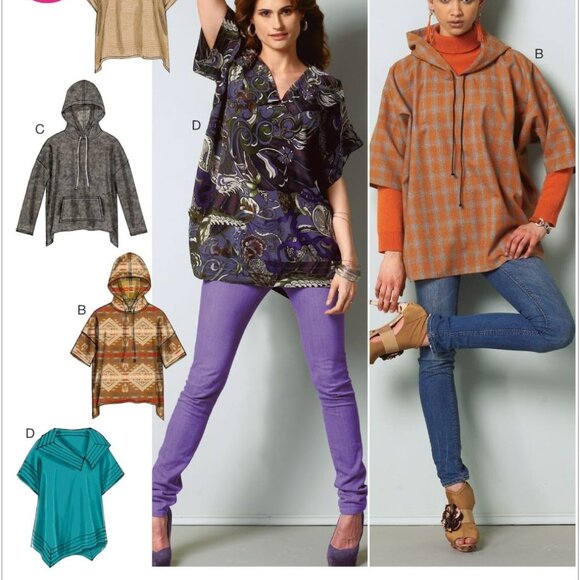 McCall's Sewing Pattern M6603 Misses Tops Oversized Pullover Tops  L Xl XXL - Picture 2 of 4